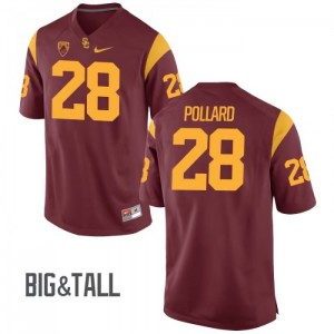 Mens USC #28 C.J. Pollard White Big & Tall Embroidery Jerseys 216280-795