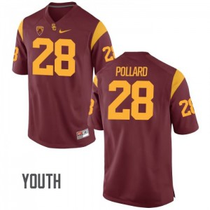 Youth USC #28 C.J. Pollard White High School Jersey 645091-590